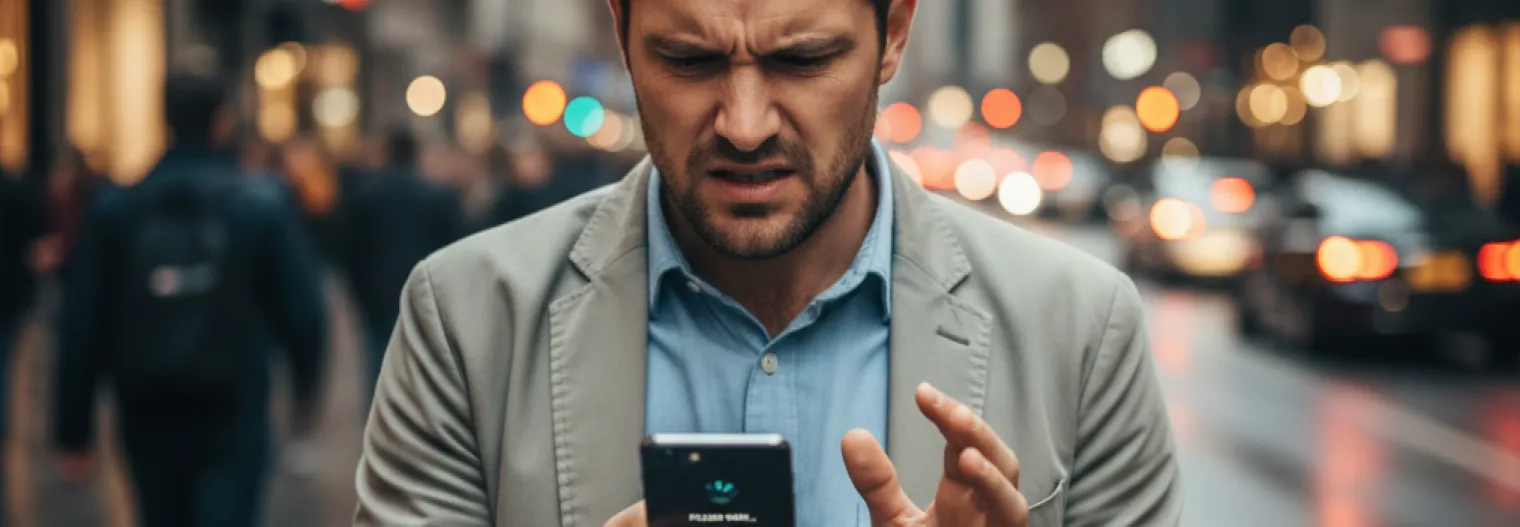 Frustrated man